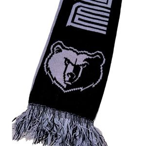 Memphis Grizzlies gray/black knit fringe women’s scarf